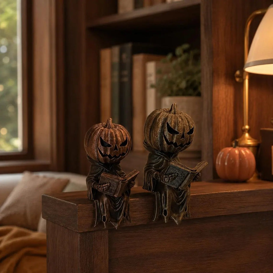 Reading Pumpkin Shelf Sitter