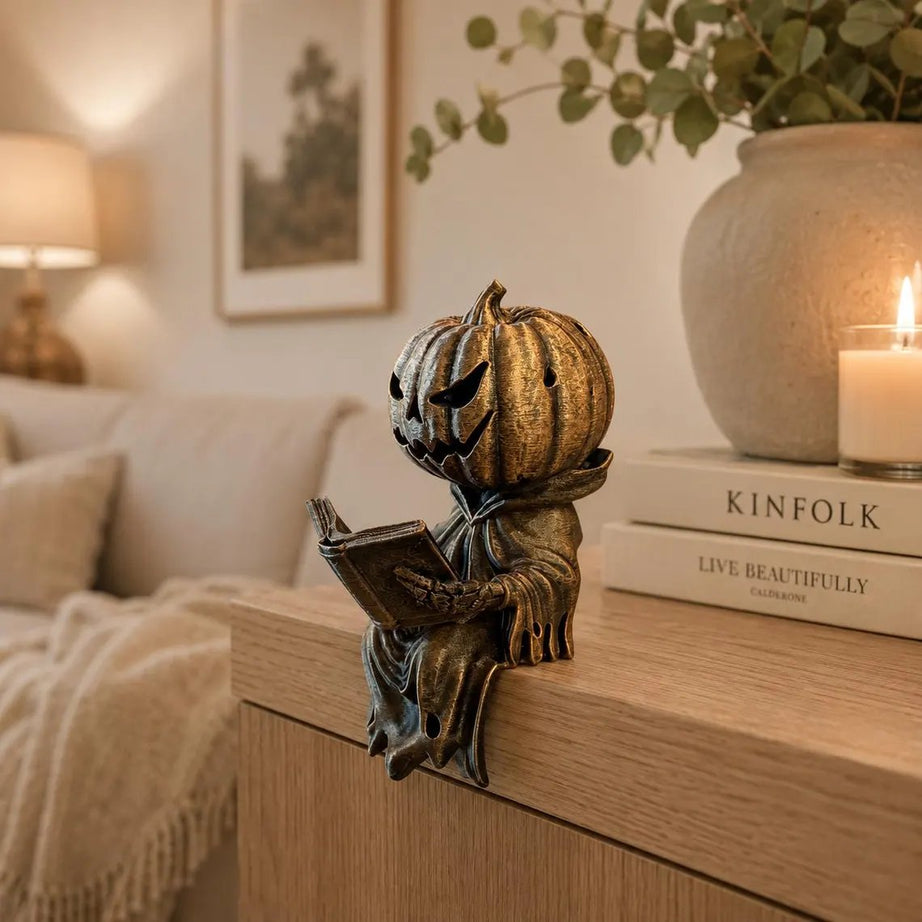 Reading Pumpkin Shelf Sitter