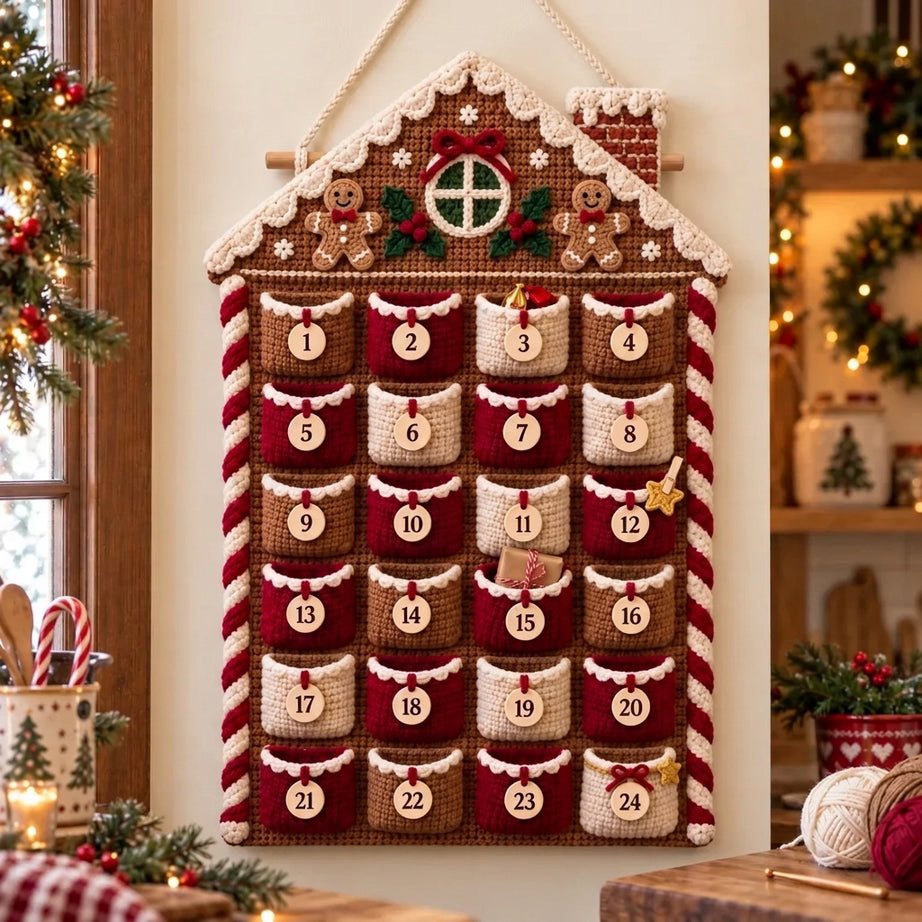 DIY Crochet Advent Calendar Kit | 24 Refillable Pockets