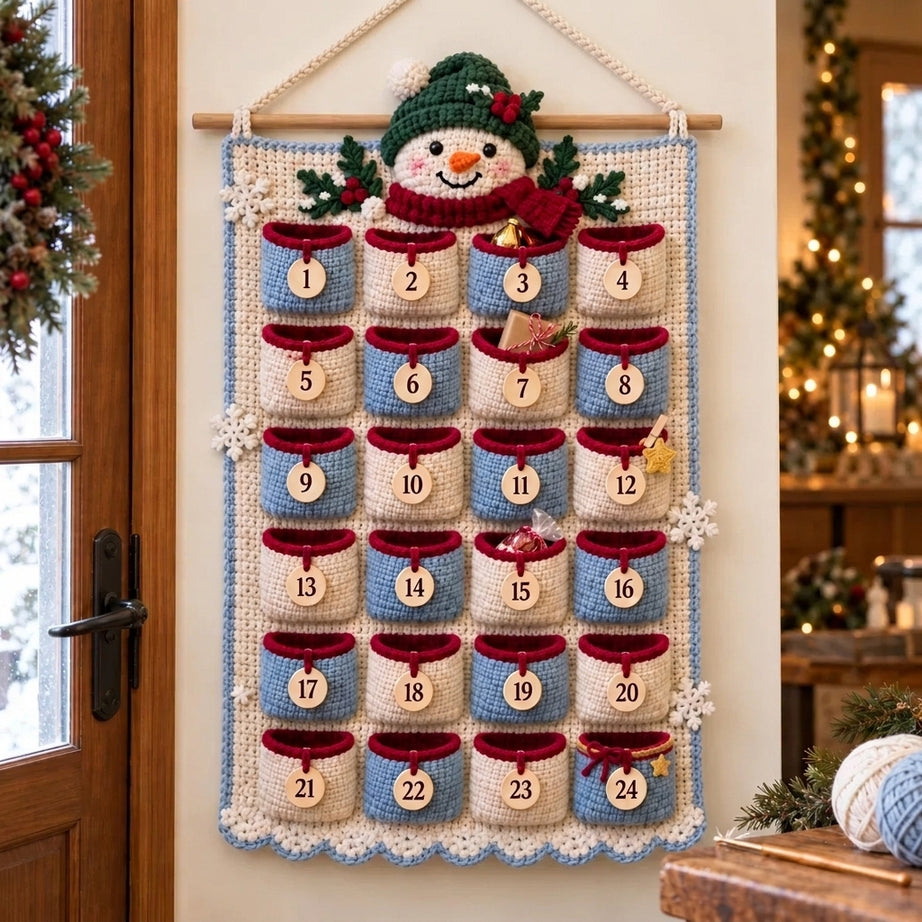 DIY Crochet Advent Calendar Kit | 24 Refillable Pockets