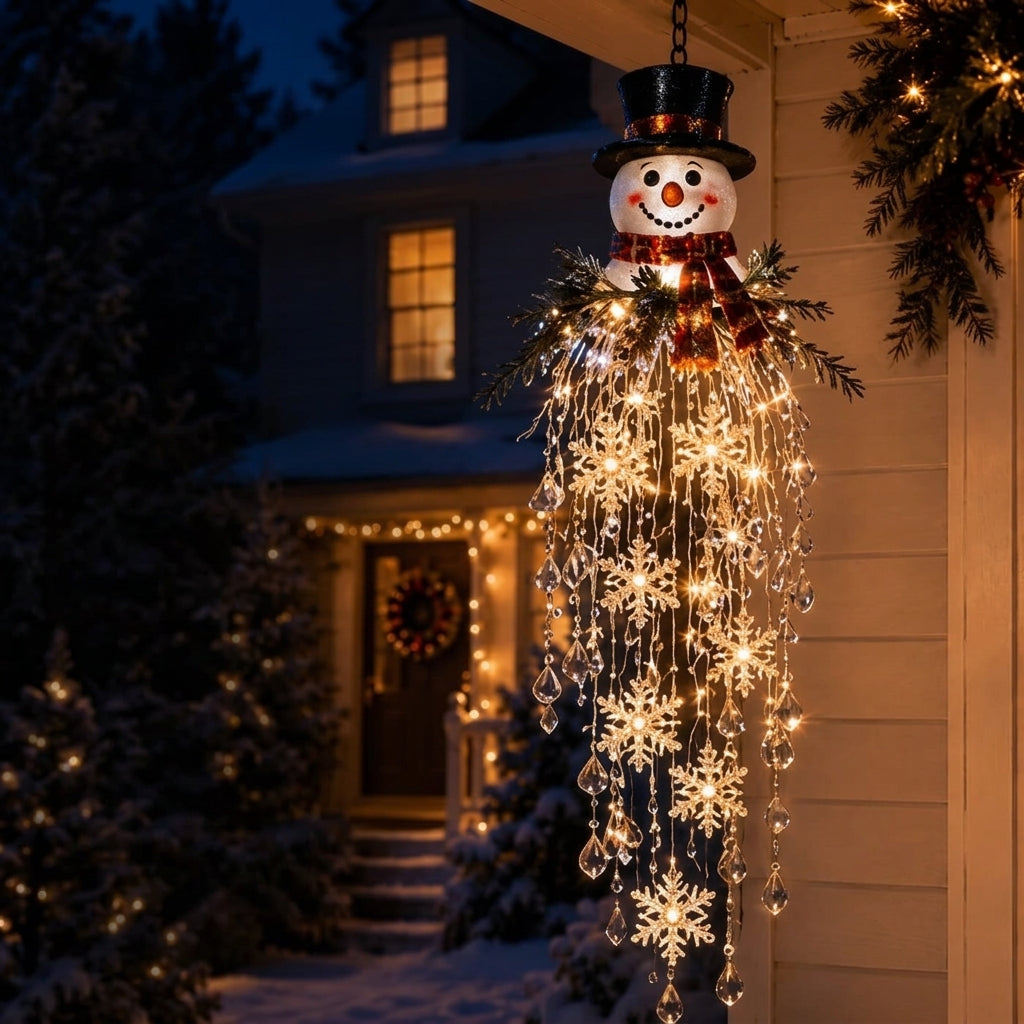 Christmas Hanging Snowflake & Crystal LED Light
