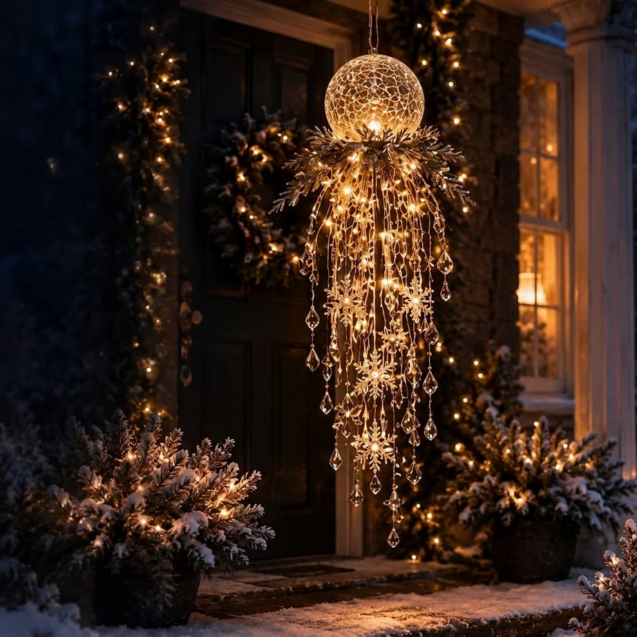 Christmas Hanging Snowflake & Crystal LED Light