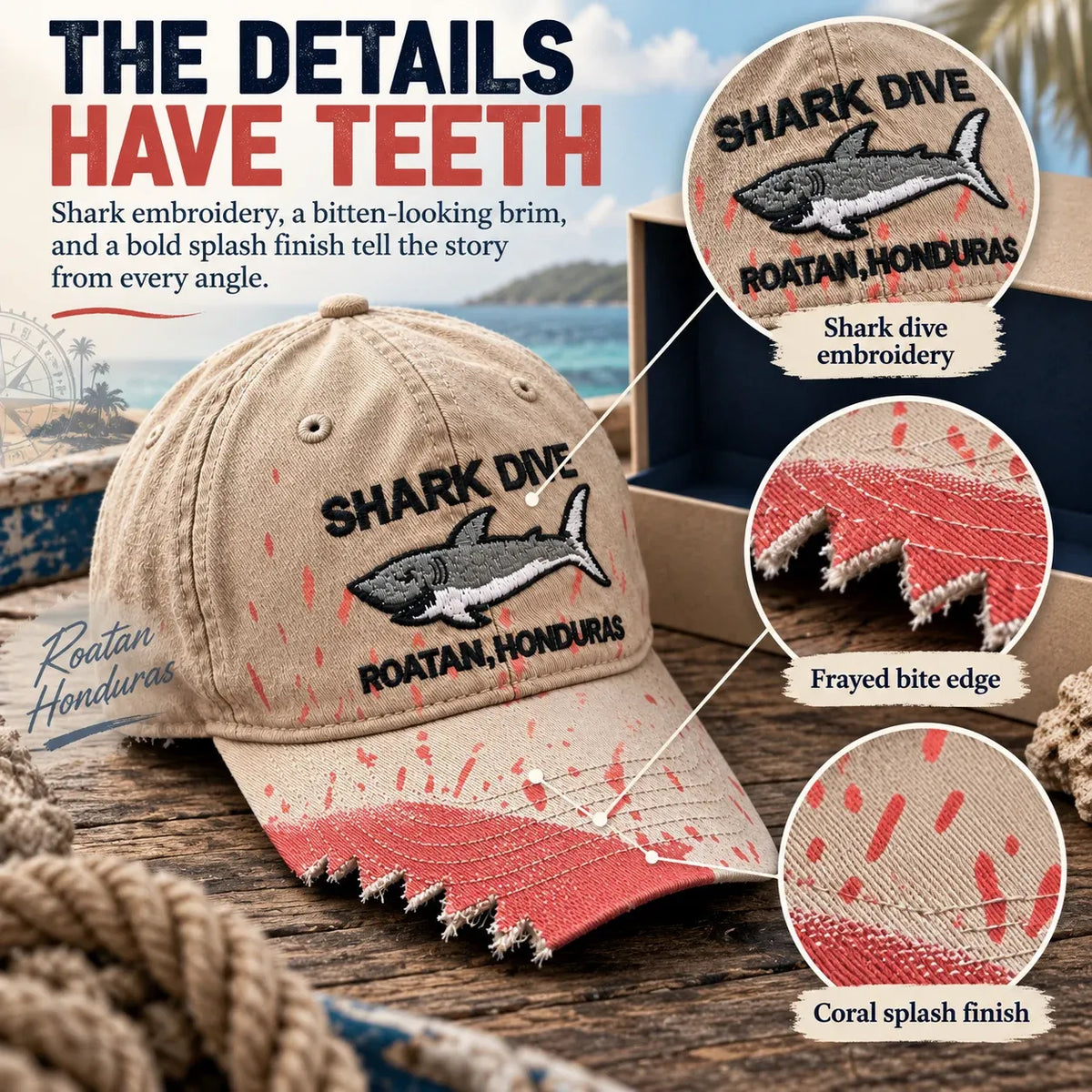 Shark Bite Baseball Cap