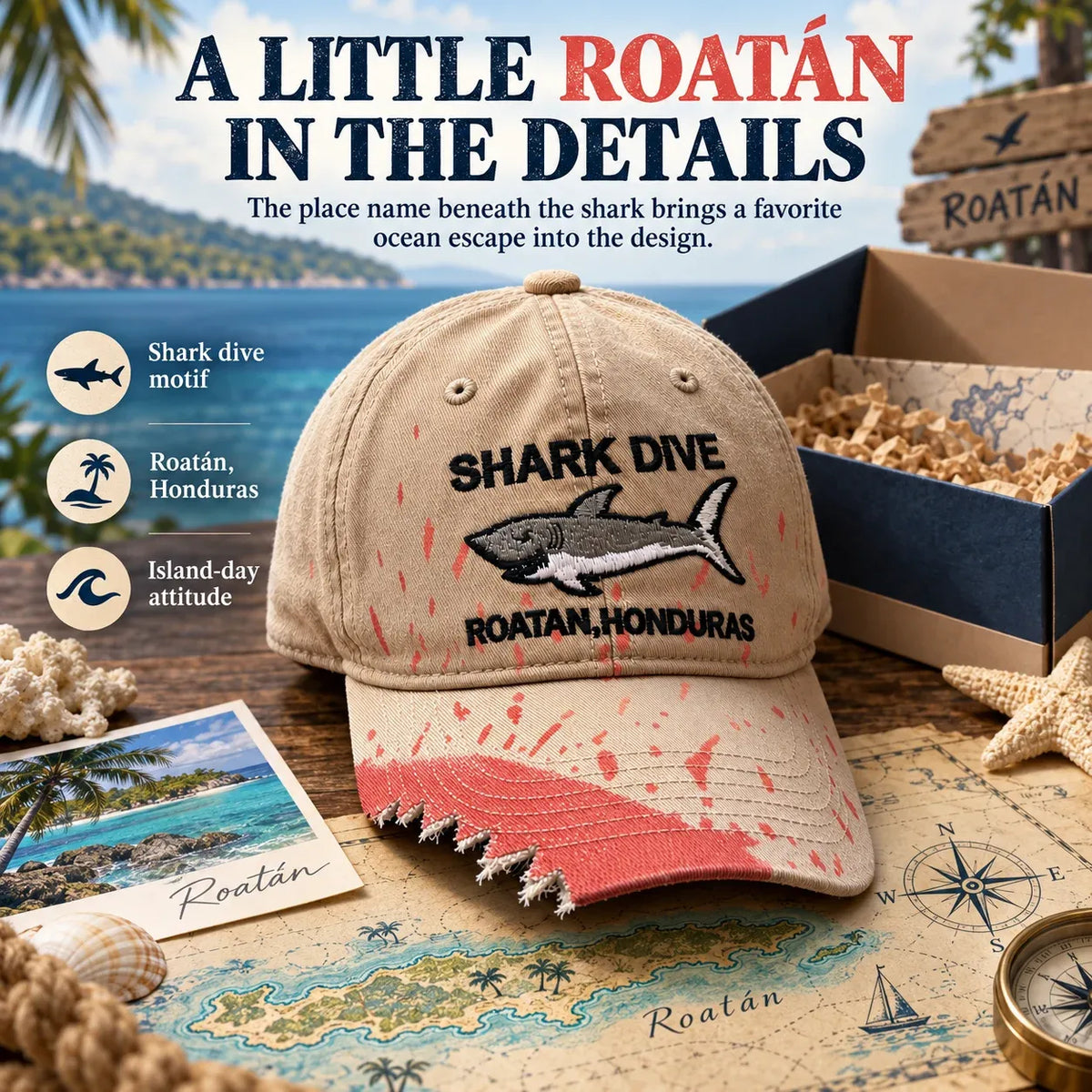 Shark Bite Baseball Cap