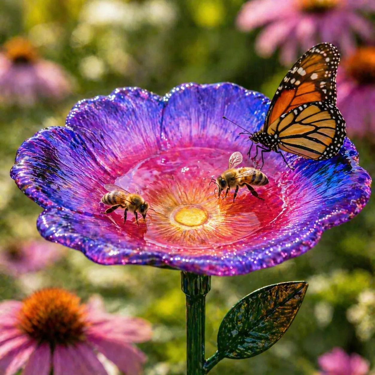 Turn Your Yard Into a Pollinator Paradise - Rainbow Bee Water Feeder