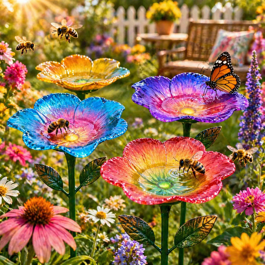 Turn Your Yard Into a Pollinator Paradise - Rainbow Bee Water Feeder