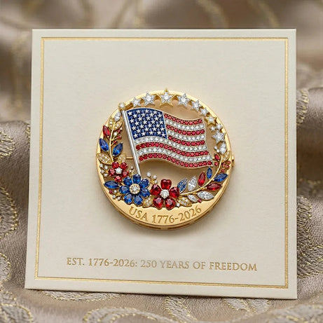USA 250th Anniversary Enamel Brooch Pin