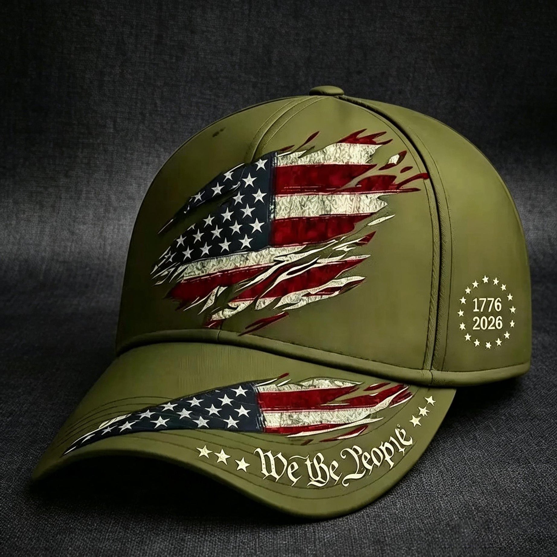 United States 250th Anniversary Print Baseball Cap