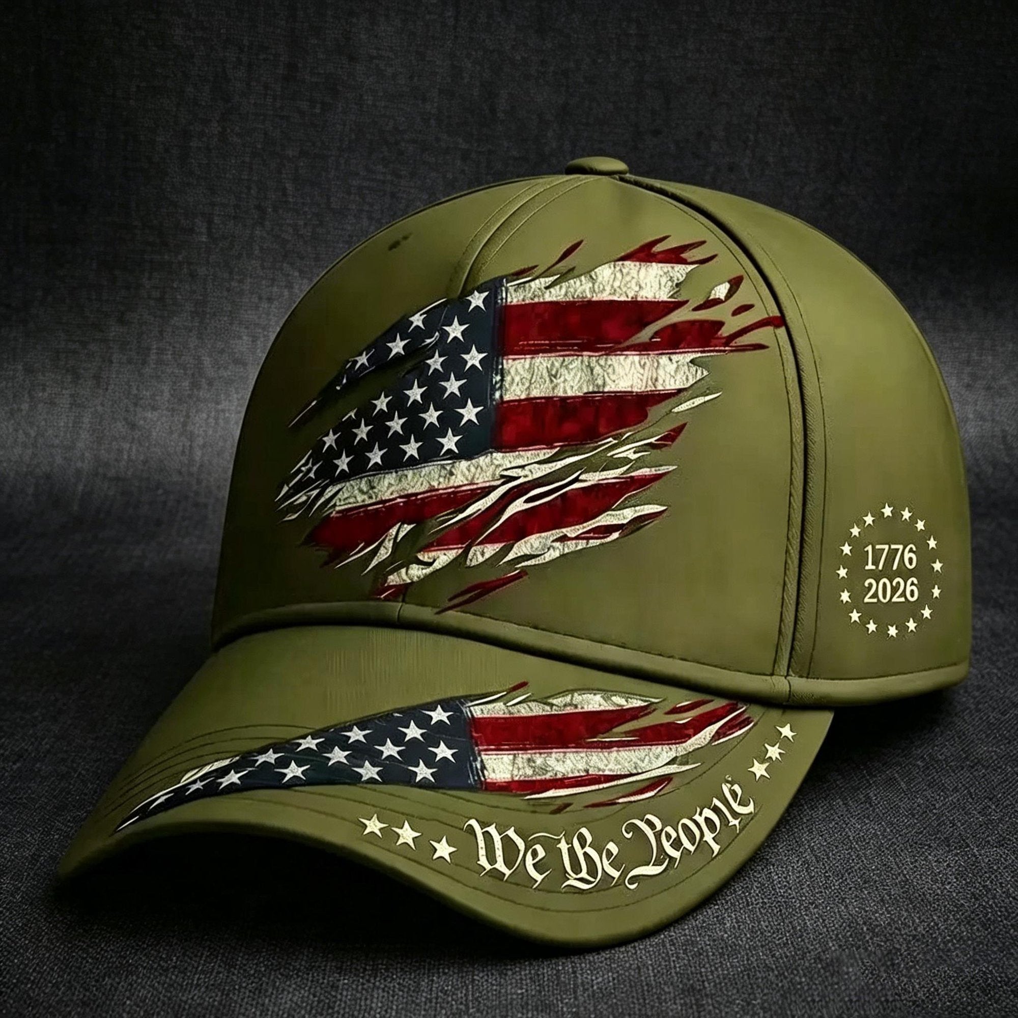 United States 250th Anniversary Print Baseball Cap
