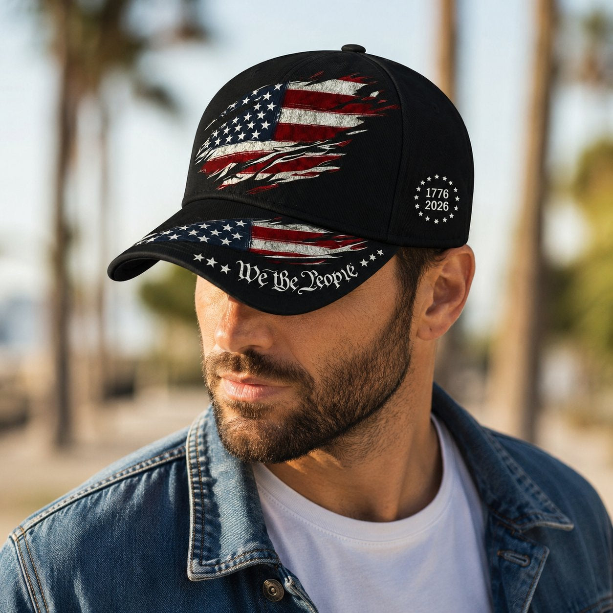United States 250th Anniversary Print Baseball Cap