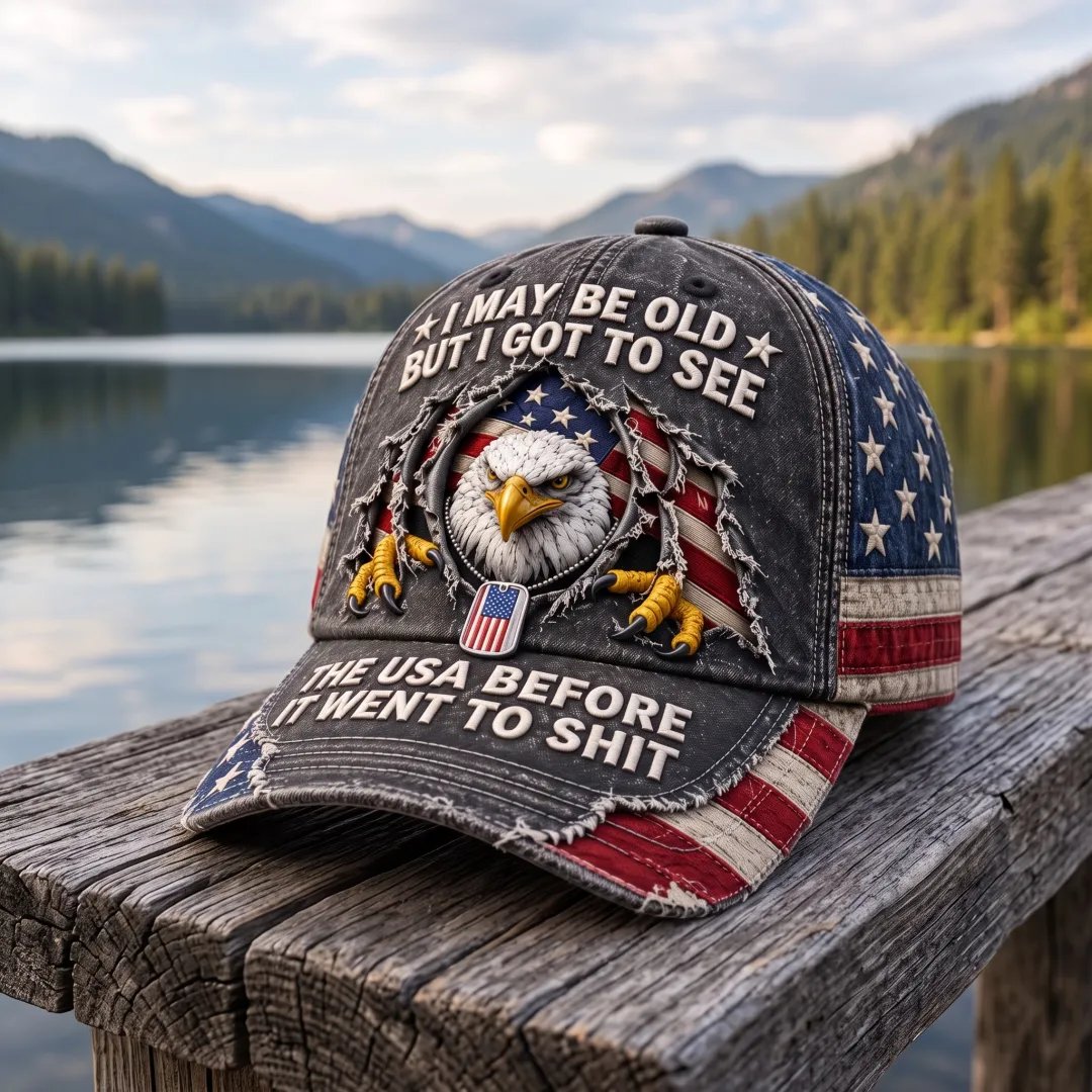 Vintage Eagle Washed Baseball Cap – Rugged Style