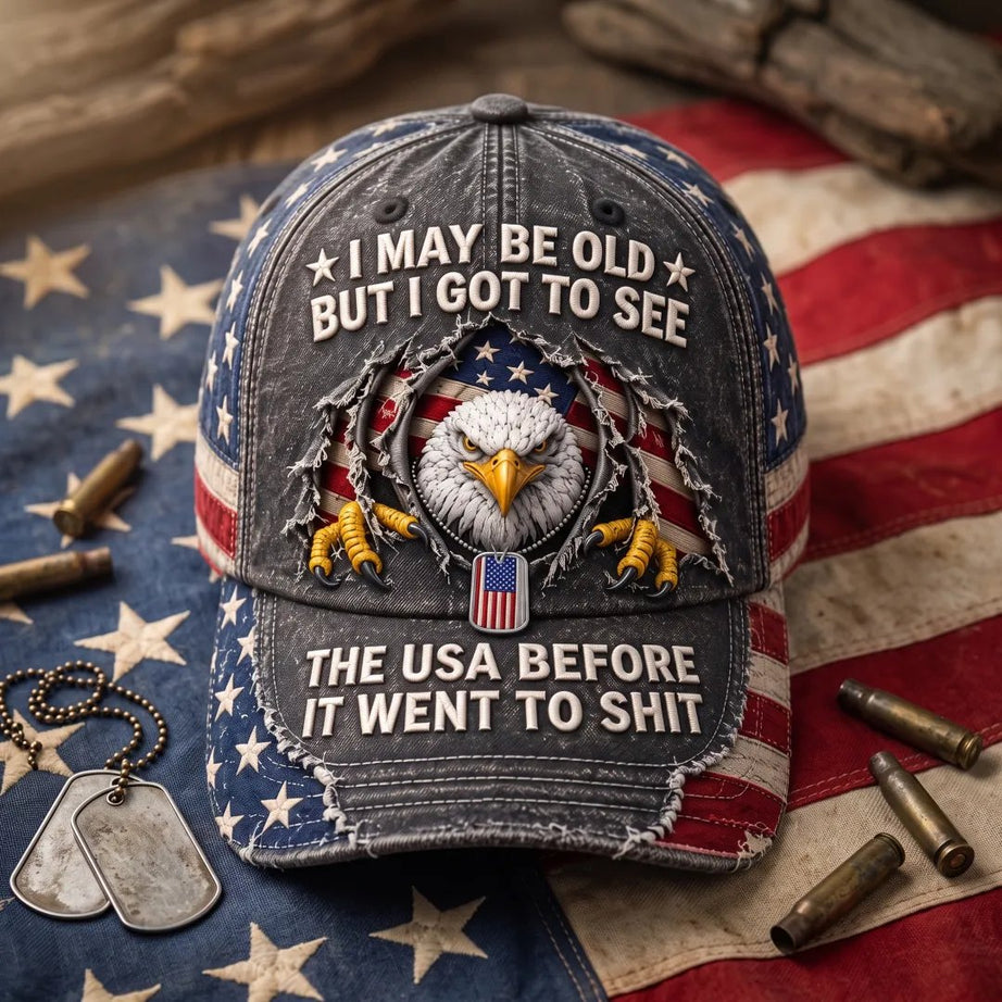 Vintage Eagle Washed Baseball Cap – Rugged Style