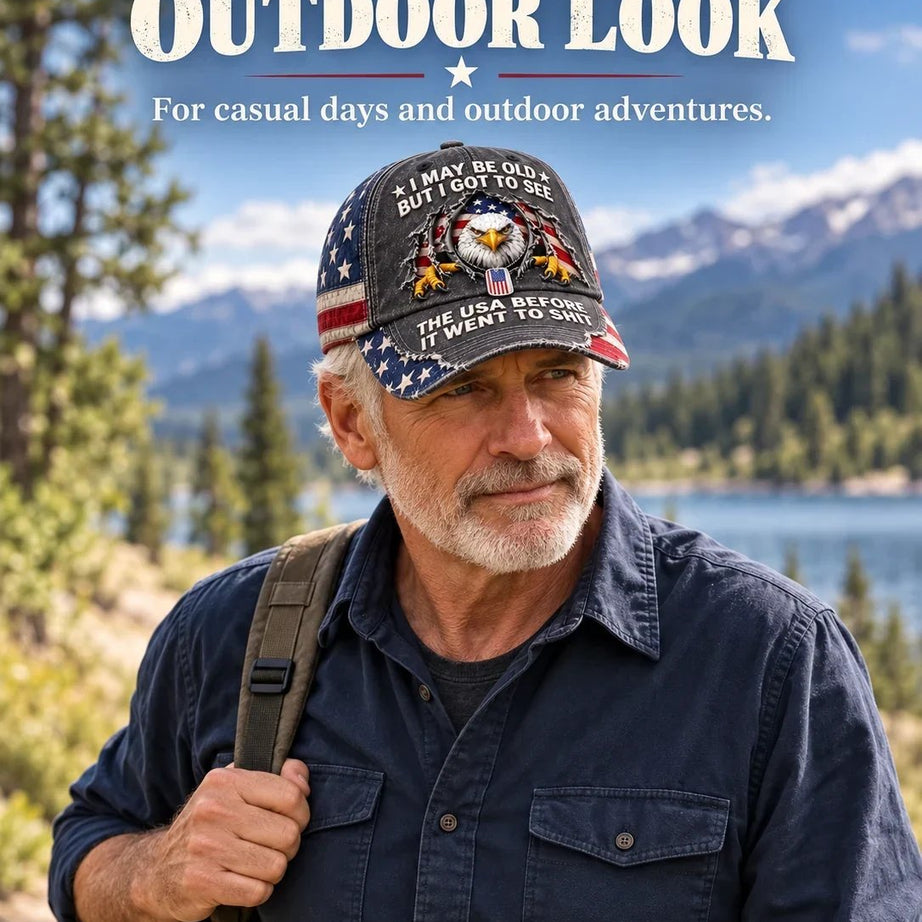 Vintage Eagle Washed Baseball Cap – Rugged Style