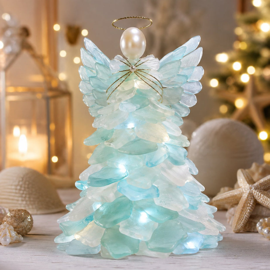 Beginner-Friendly DIY Lighted Sea Glass Santa Christmas Decor Kit