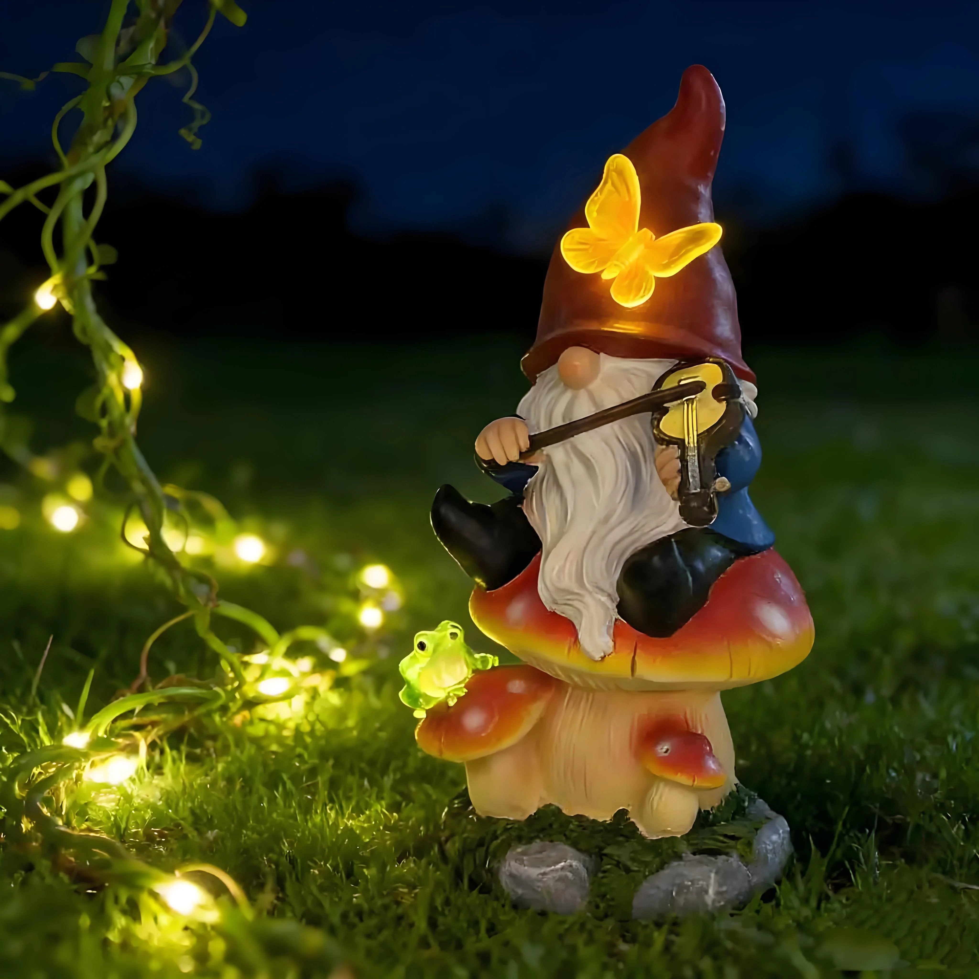 Outdoor Garden Gnomes with LED Solar Light