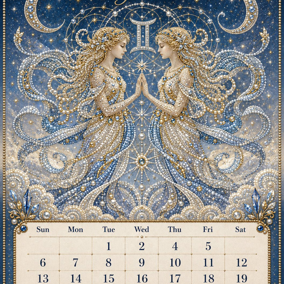 Beginner-Friendly 2027 Twelve Zodiac Bead Art Calendar Kit