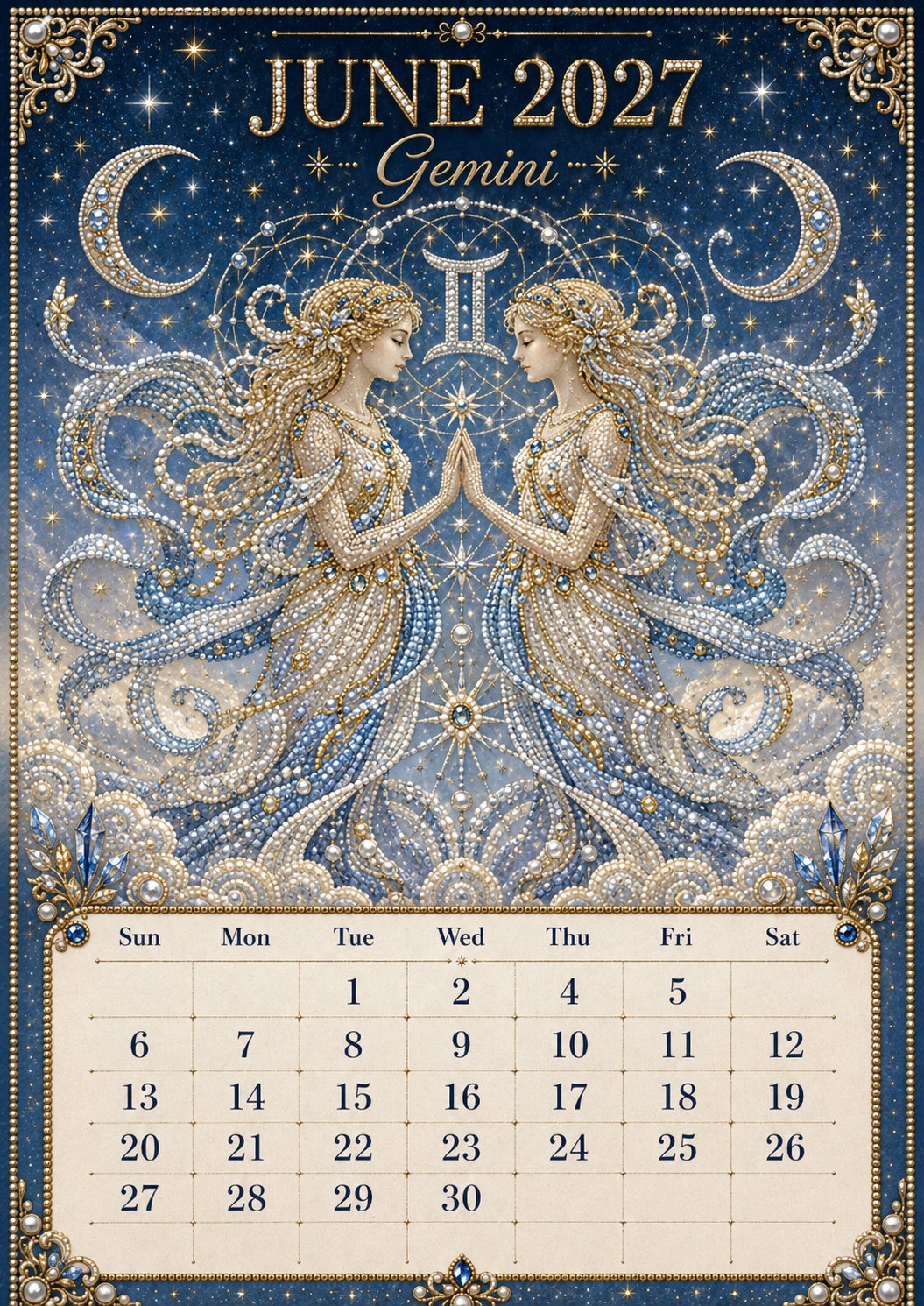 Beginner-Friendly 2027 Twelve Zodiac Bead Art Calendar Kit