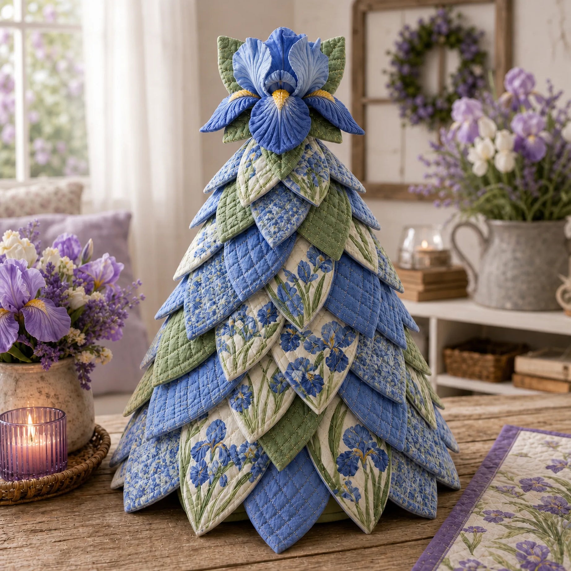 Sunflower Bee Garden Tree DIY Kit-Handmade Fabric Tabletop Tree Decor