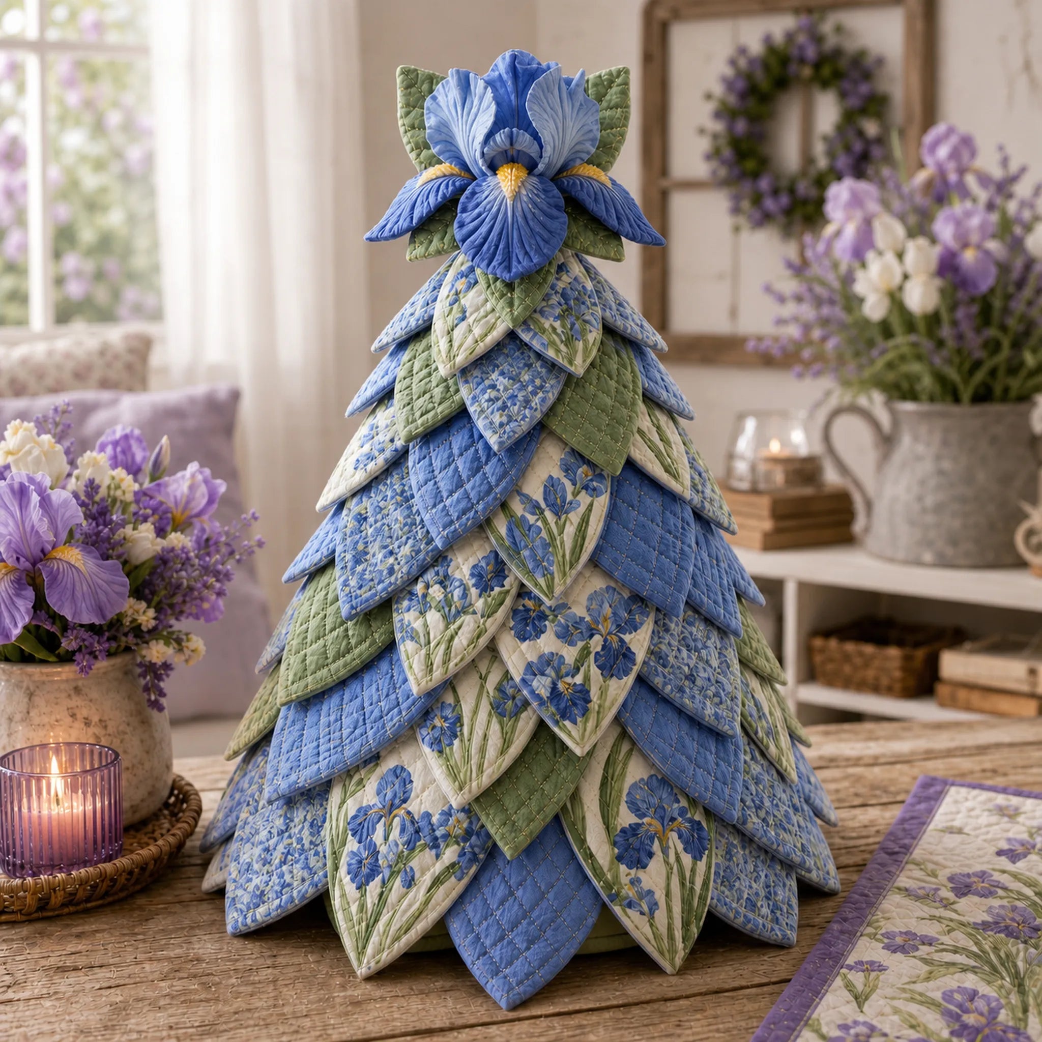 Sunflower Bee Garden Tree DIY Kit-Handmade Fabric Tabletop Tree Decor
