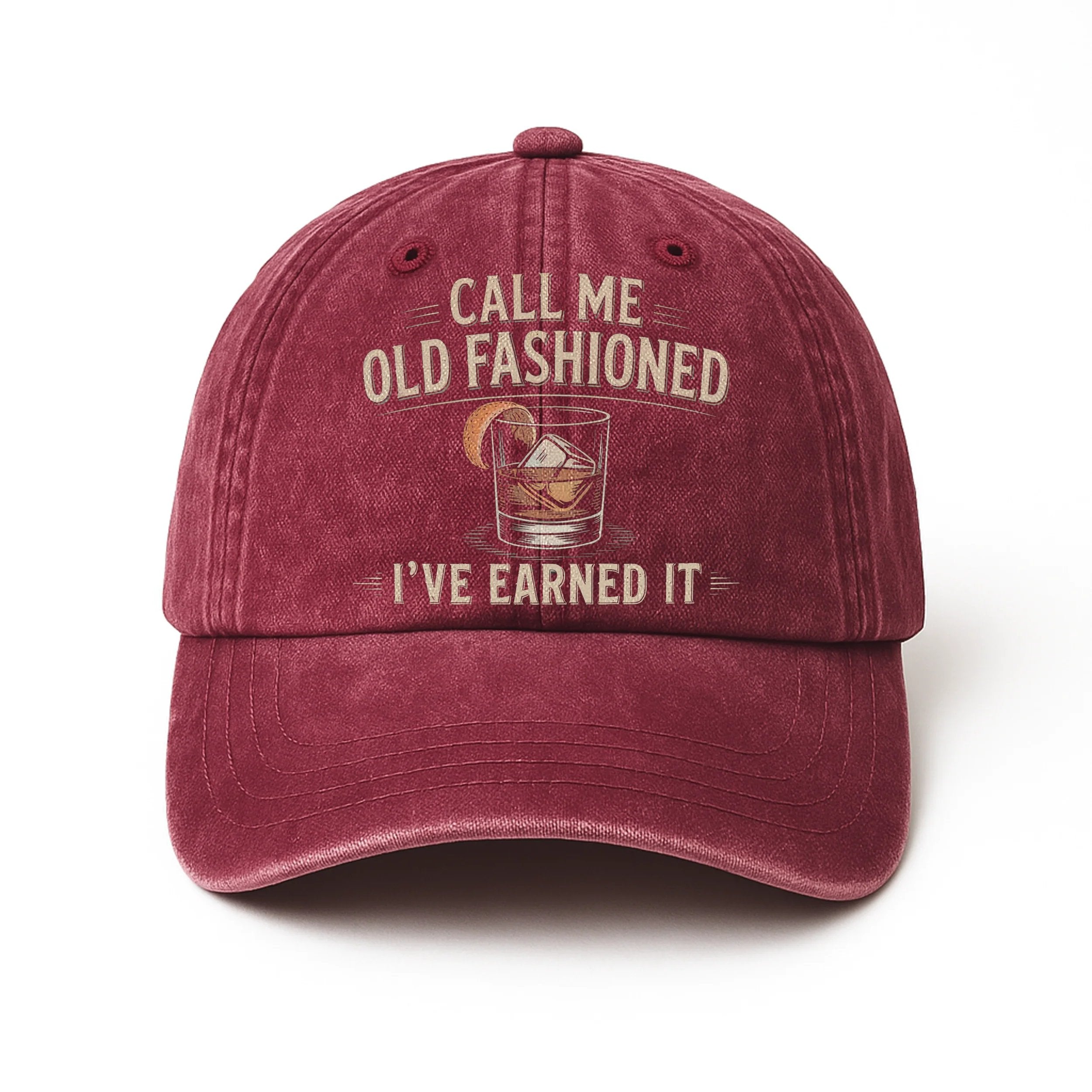 "Call Me Old Fashioned, I’ve Earned It" Whiskey Lounge Vintage Chill Cap