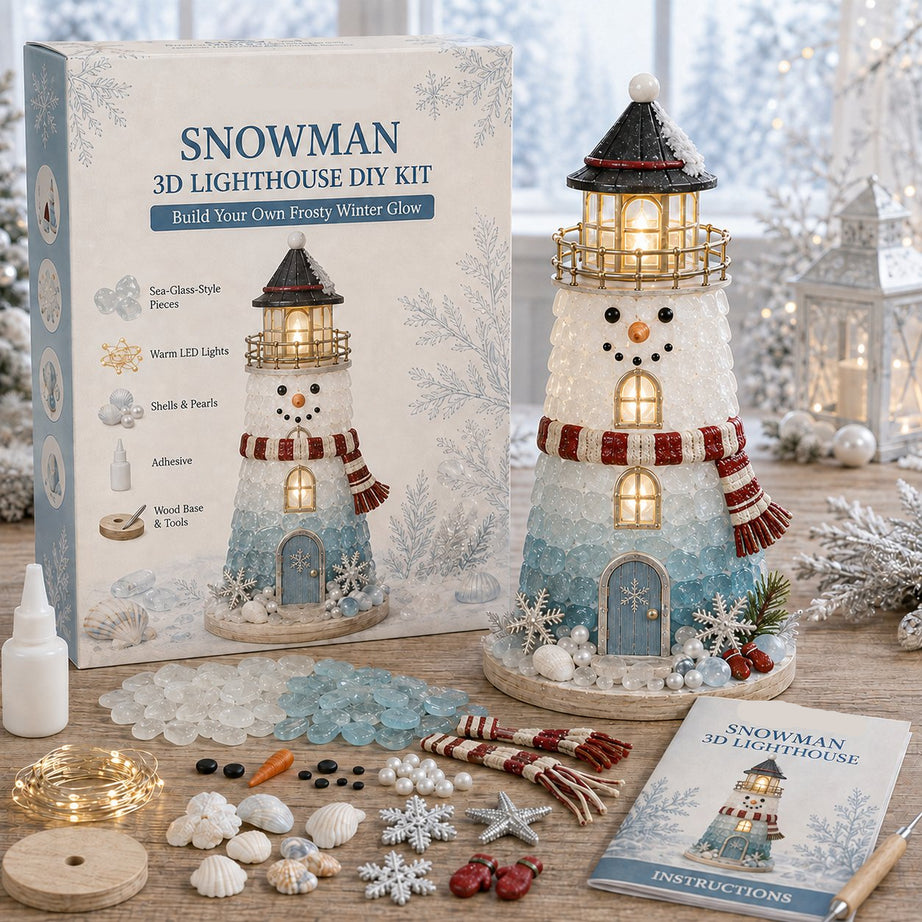 Lighted Sea Glass-Style Lighthouse Kit