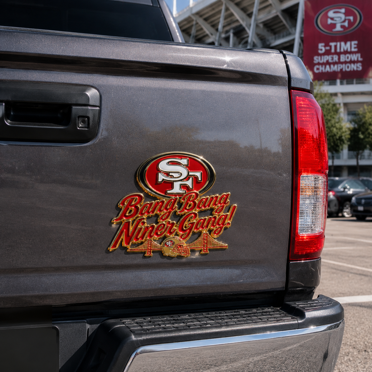 Bang Bang Niner Gang Car Emblem Metal Badge