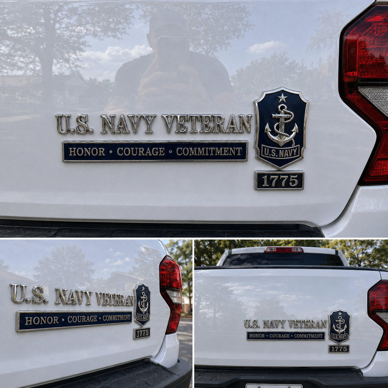 U.S. Military Veteran Car Emblem Metal Badge Collection
