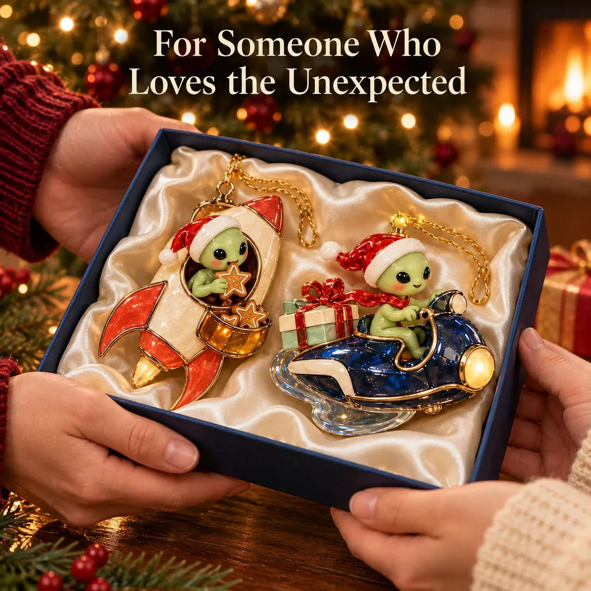 Cosmic Christmas Alien Ornaments – 6 Whimsical Holiday Designs