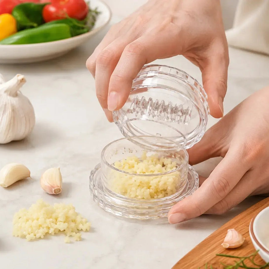 Clear Manual Garlic Twister and Ginger Mincer Tool