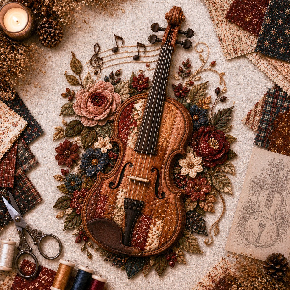 Vintage Patchwork Music Instrument DIY Kit