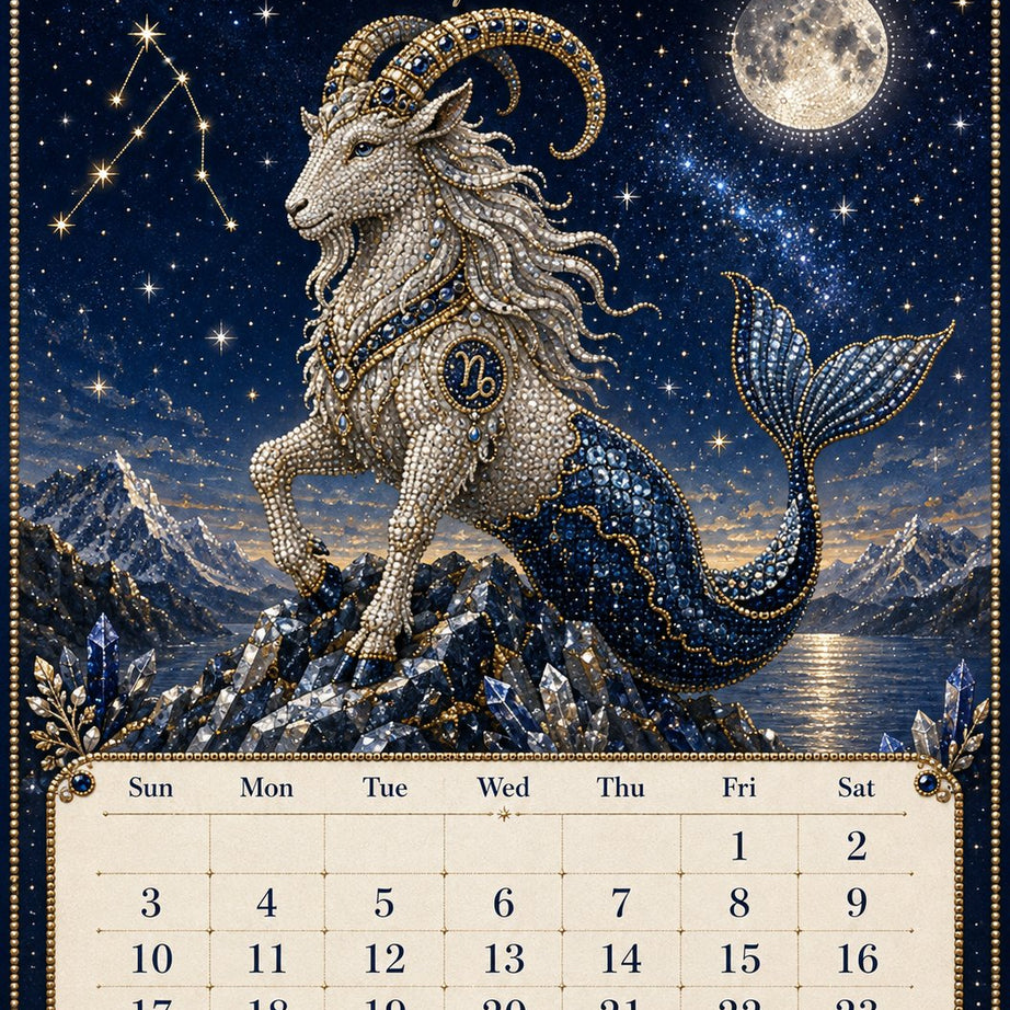 Beginner-Friendly 2027 Twelve Zodiac Bead Art Calendar Kit