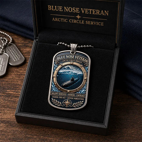 Blue Nose Veteran Dog Tag Necklace