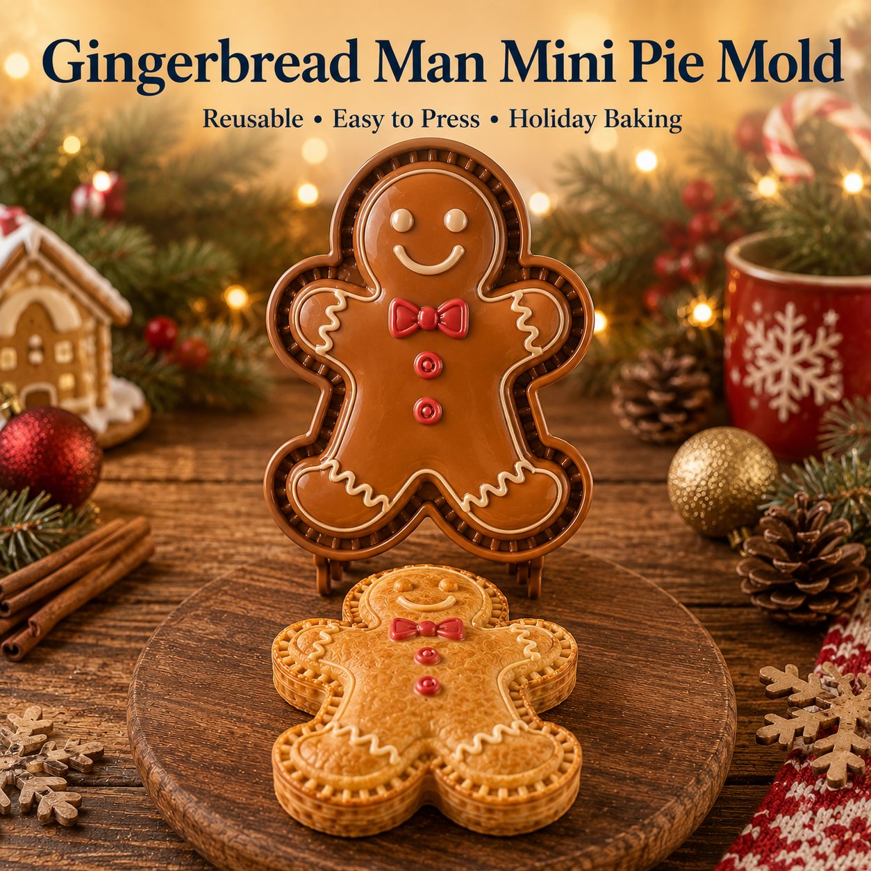 9-Design Christmas Mini Pie Mold Collection