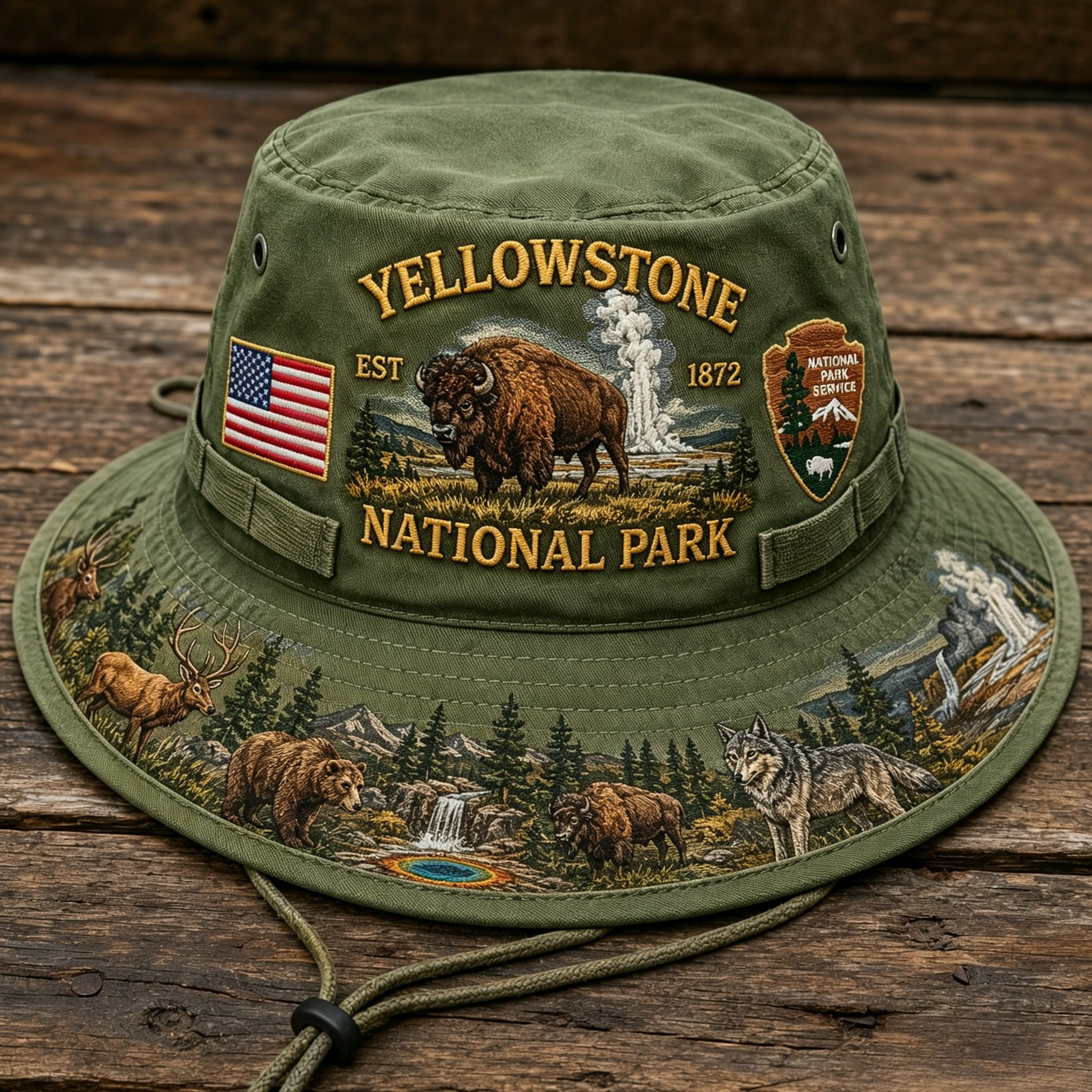 Yellowstone National Park Adventure Boonie Hat