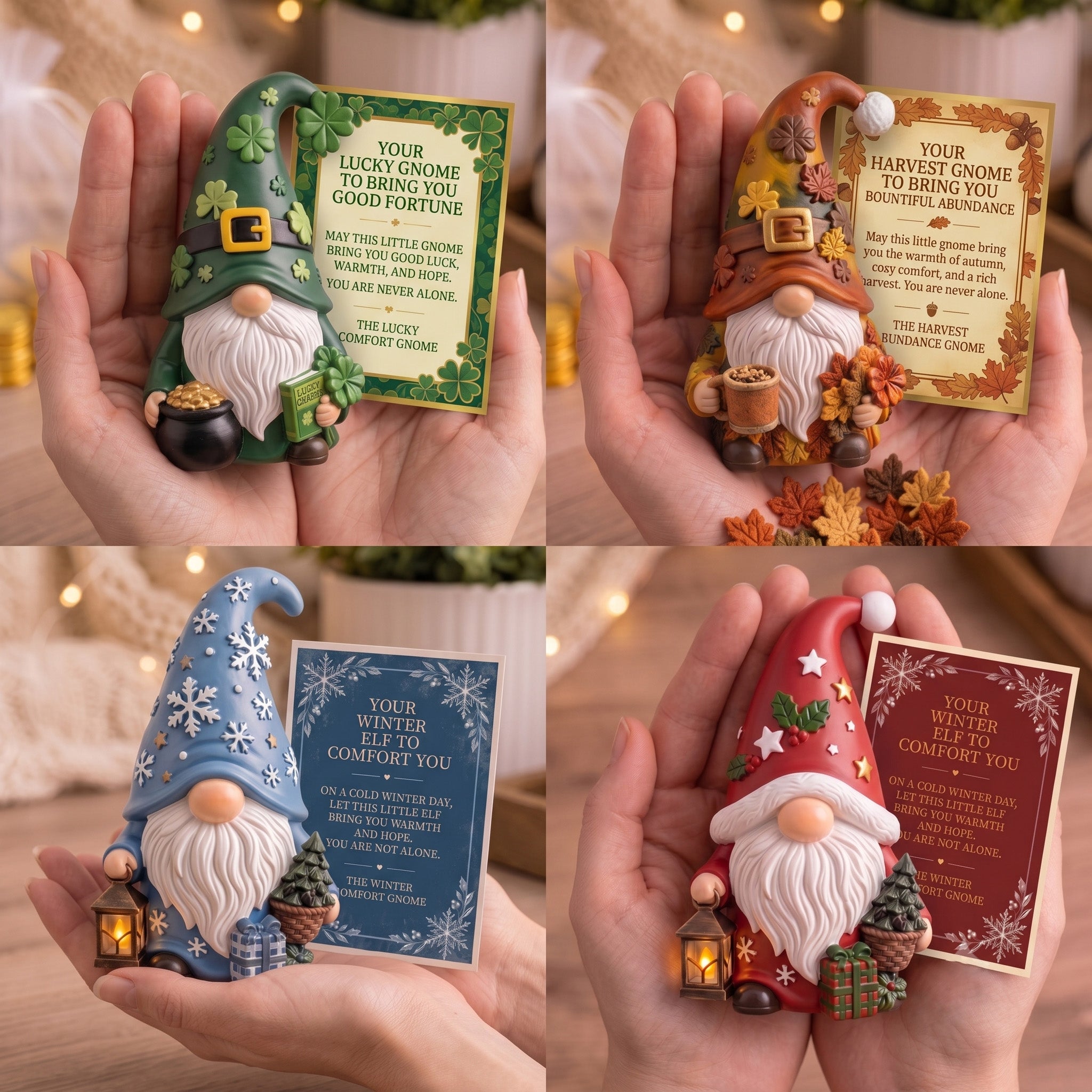 Comfort Gnome Figurine with Keepsake Blessing Card