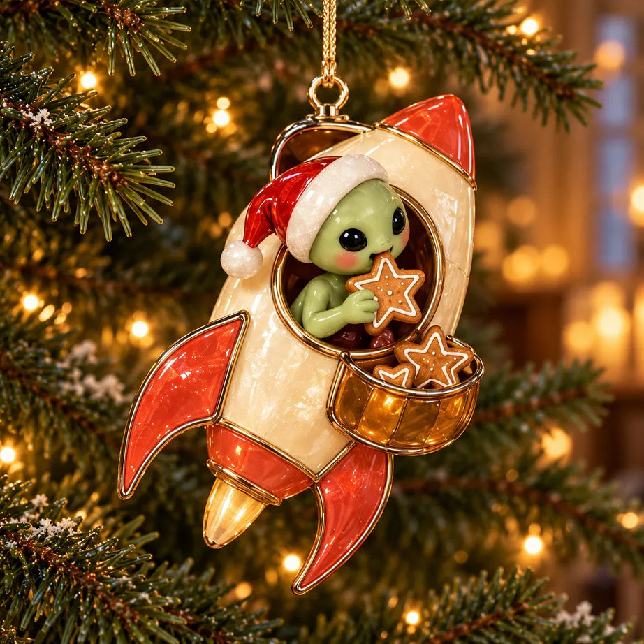Cosmic Christmas Alien Ornaments – 6 Whimsical Holiday Designs