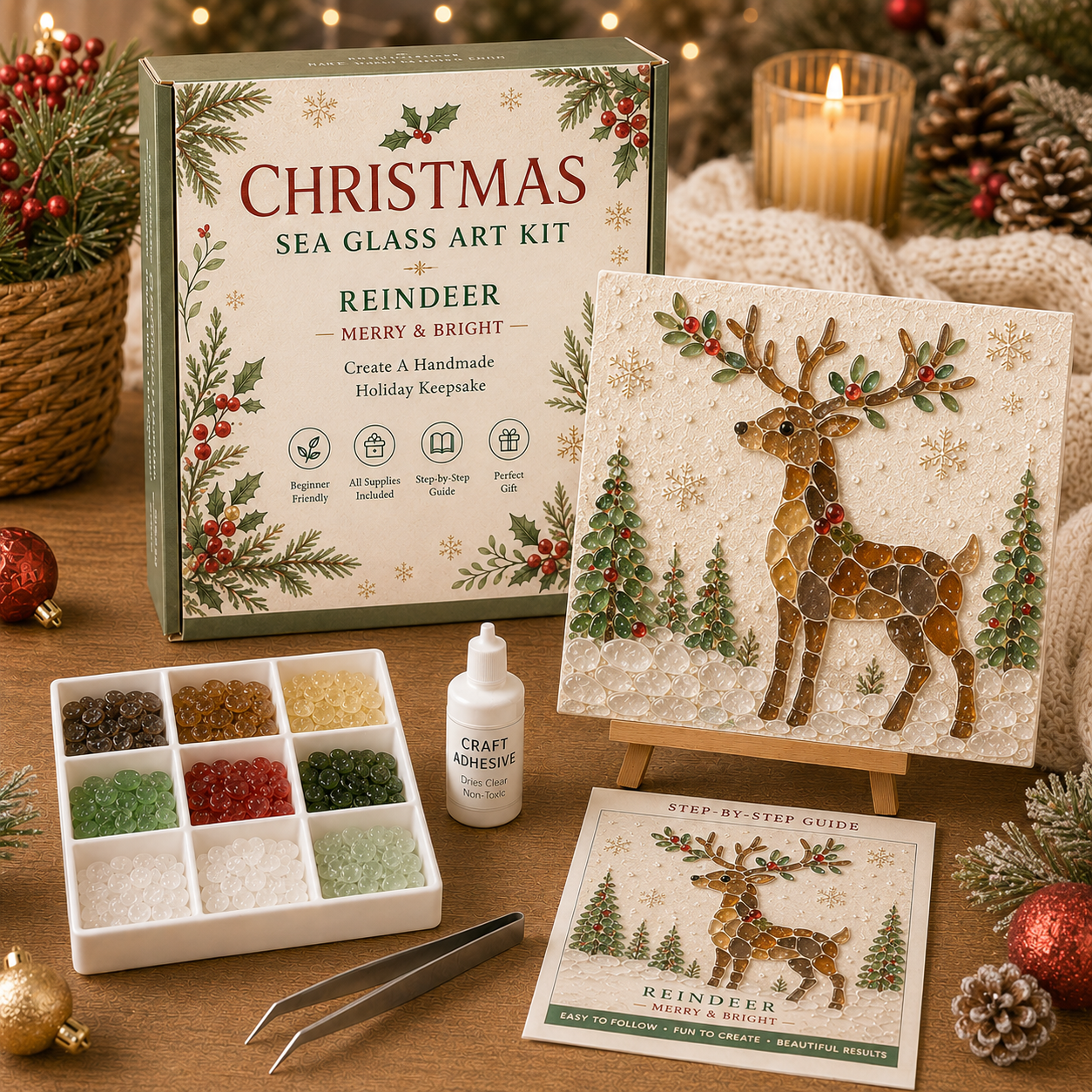 Christmas Sea Glass Art Kit Collection