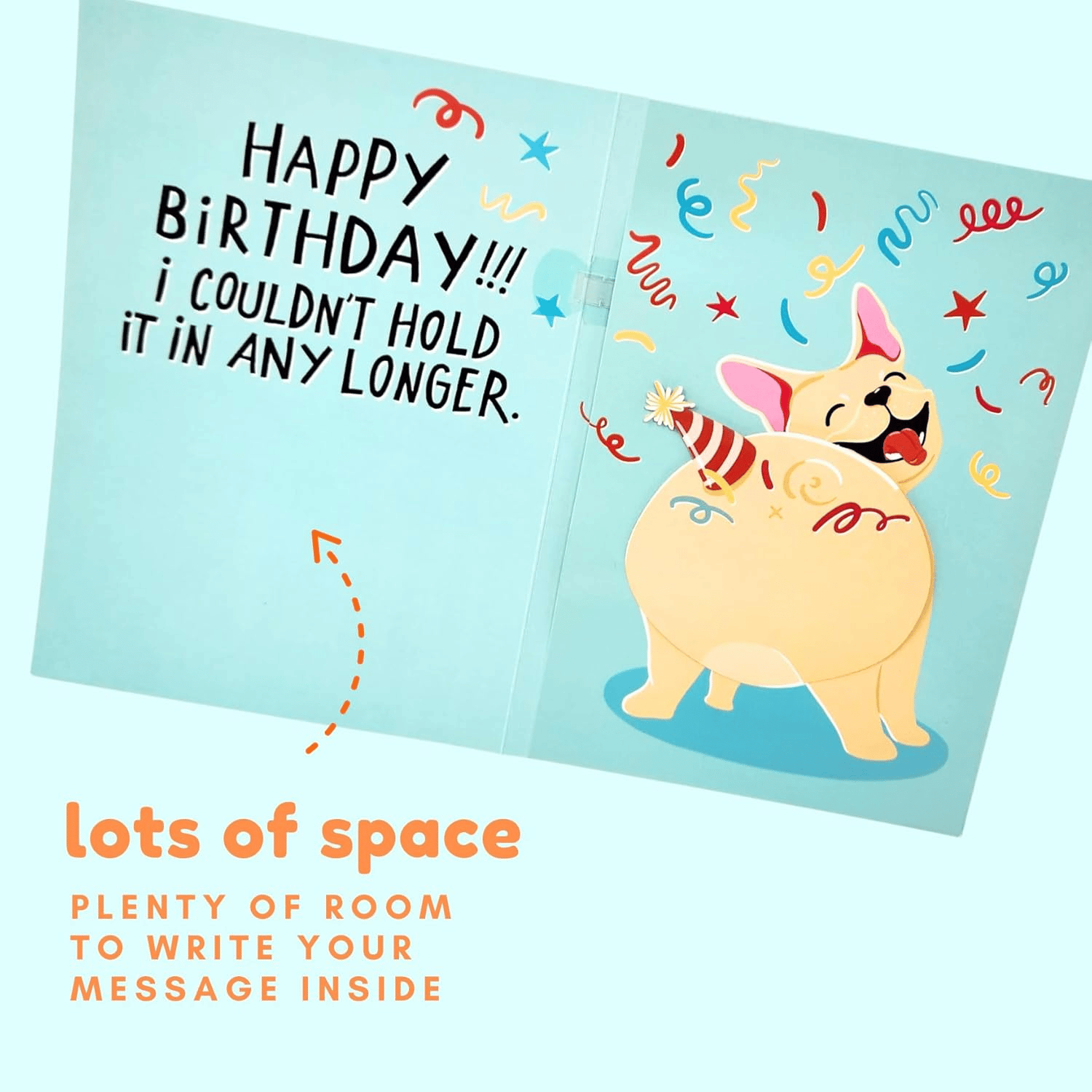 Funny Farting Dog Birthday Card - Shakes and Farts for 10 Seconds,. up to 2000 times
