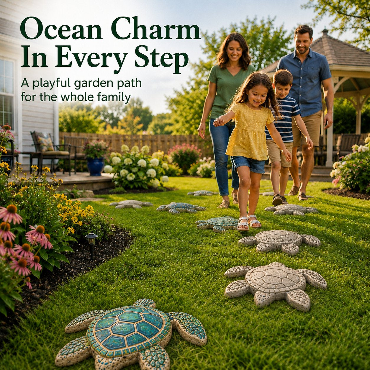 Reusable Ocean Theme Garden Art Mold