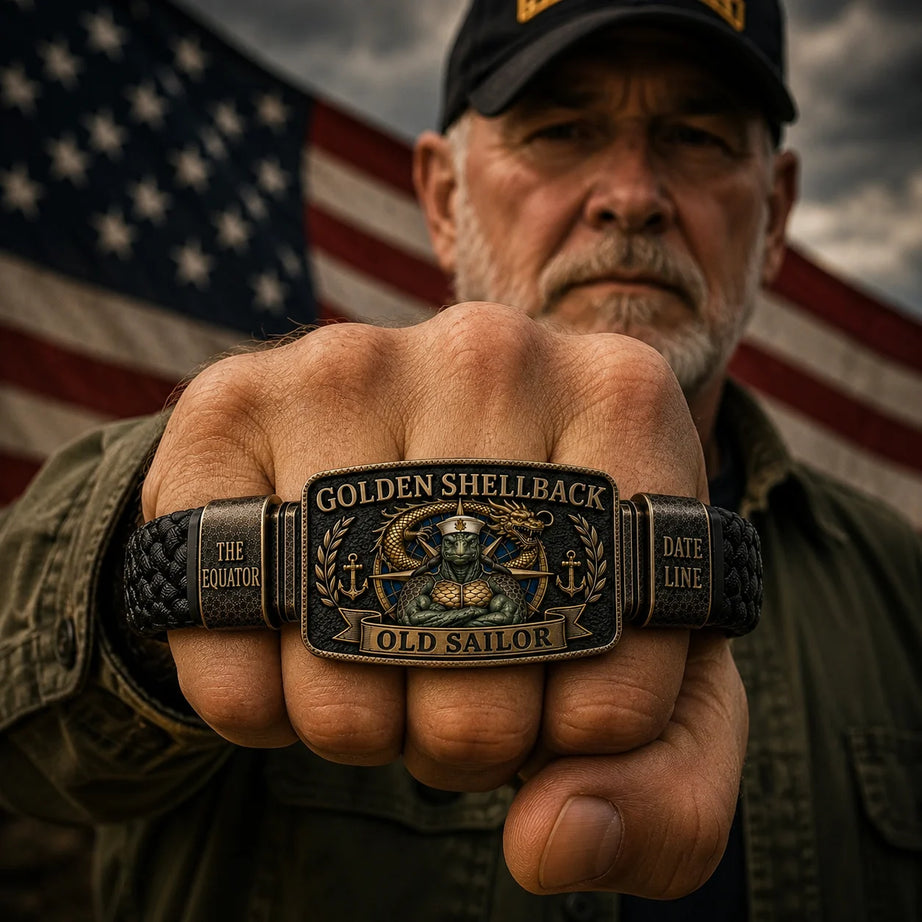 Golden Shellback Bracelet – A Timeless Tribute to the Old Sailor