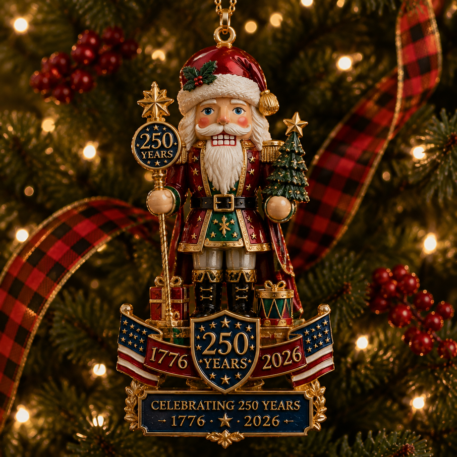 Nutcracker-themed Christmas tree ornament