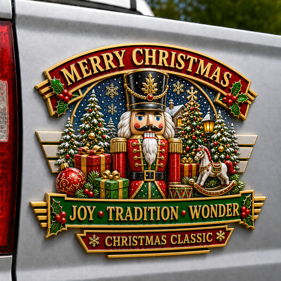 Christmas Vintage Metal Car Emblem