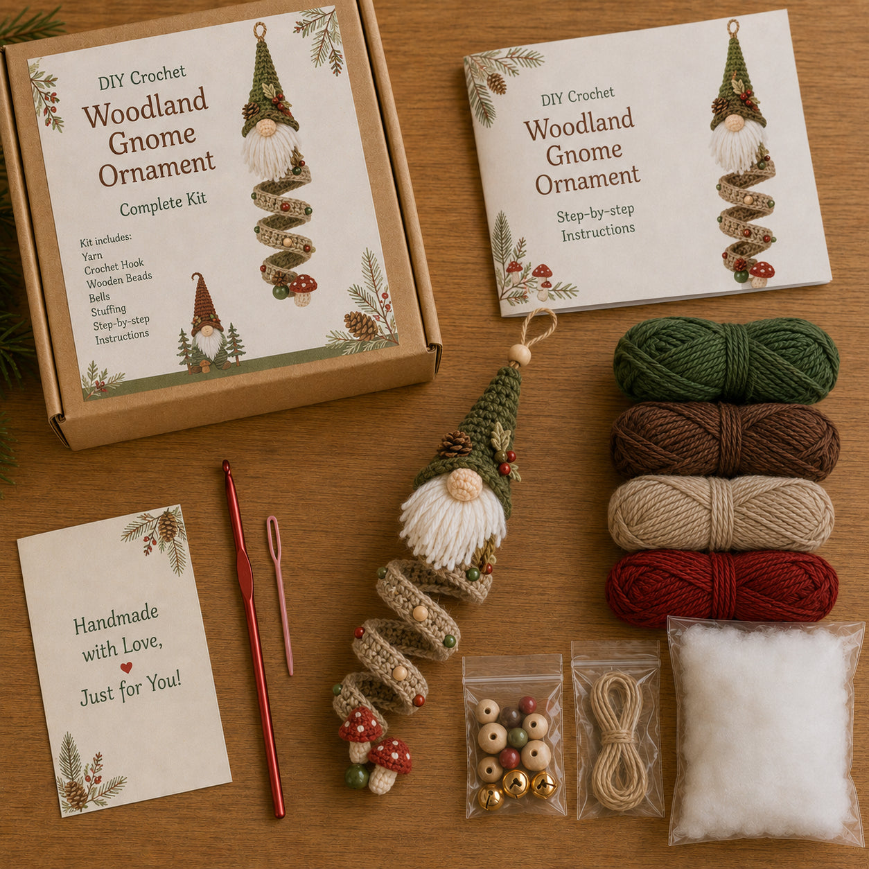 DIY Crochet Gnome Ornament Collection