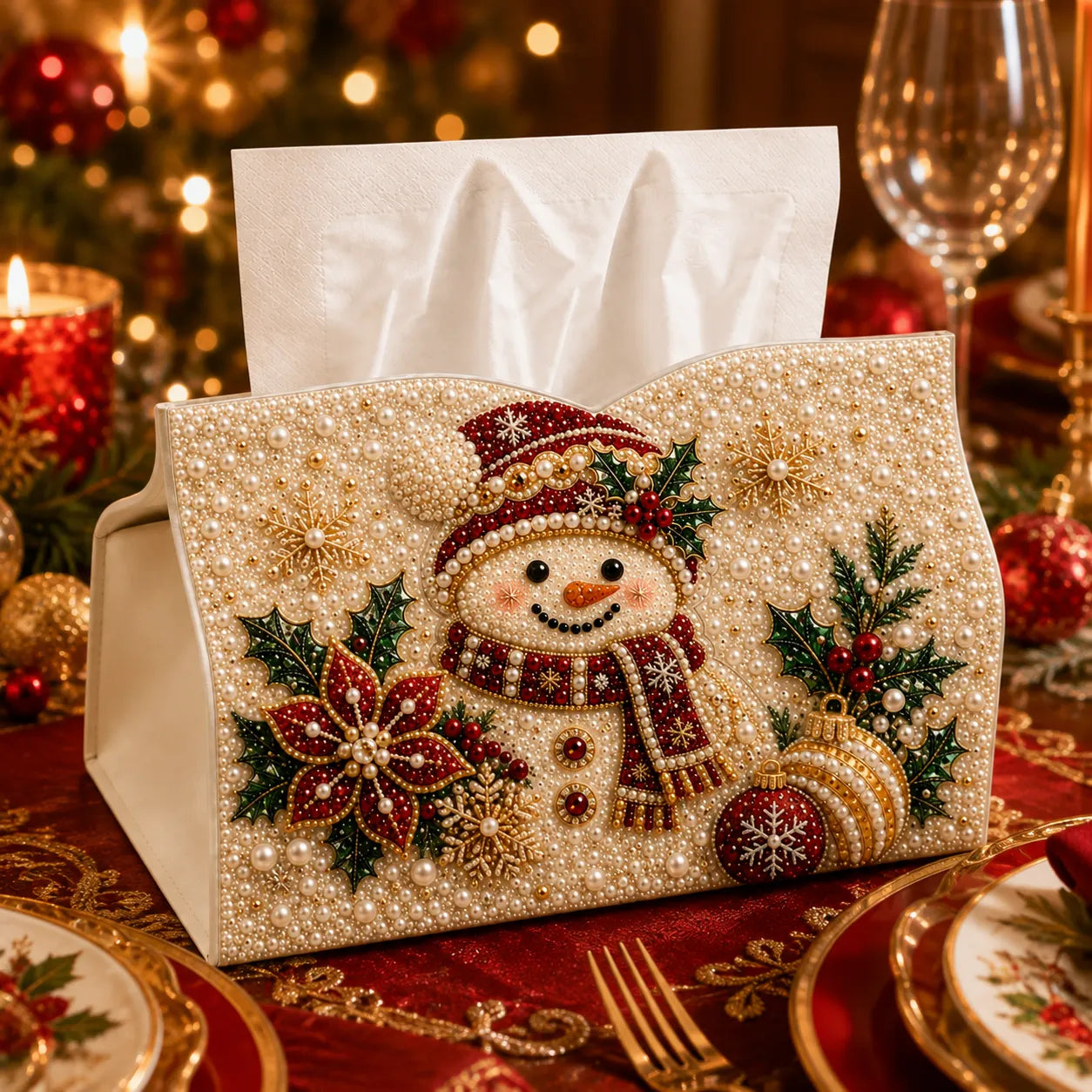 DIY Christmas Diamond Painting Tissue Box Special