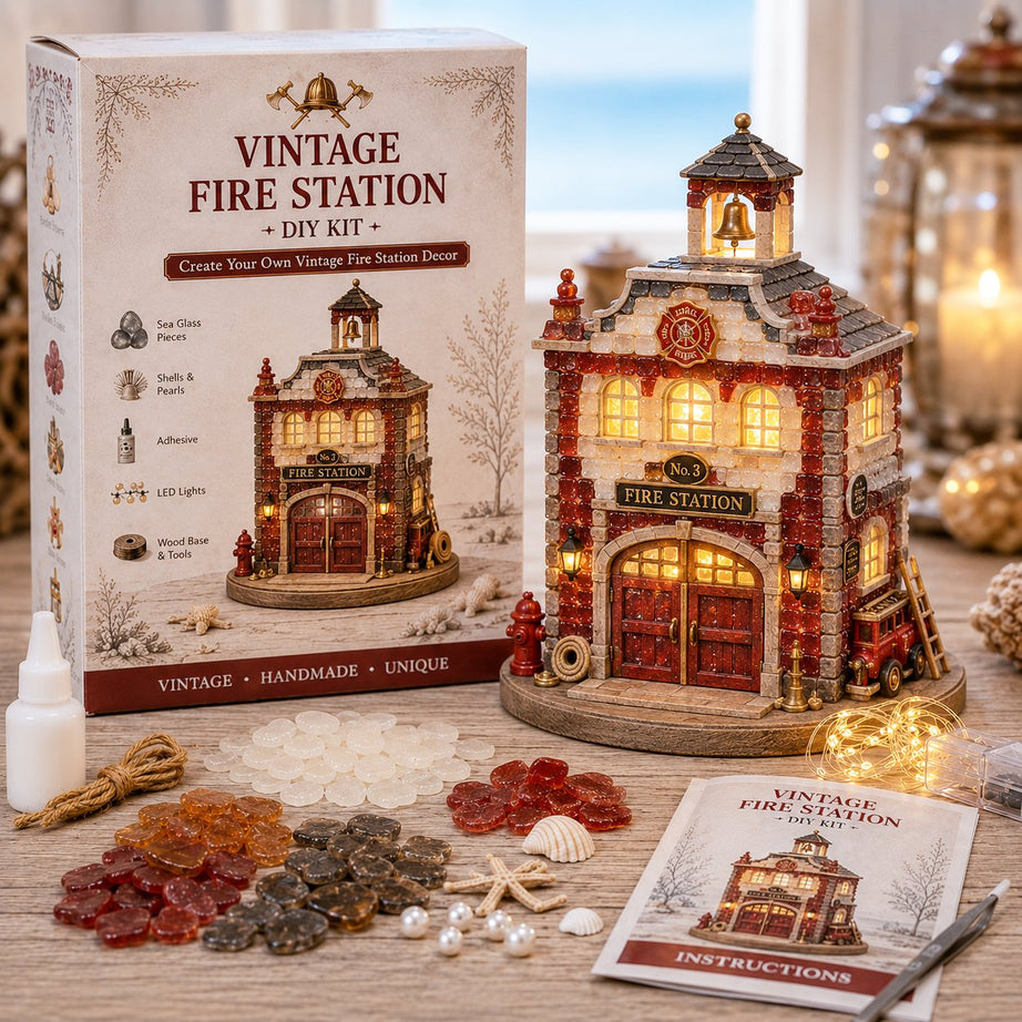 Beginner-Friendly Vintage Firehouse Mosaic Light DIY Kit Collection