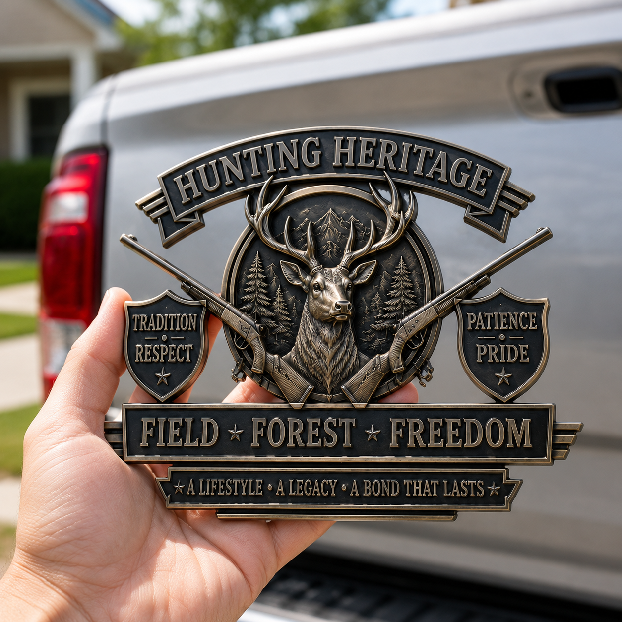 Hunting Heritage Metal Car Emblem