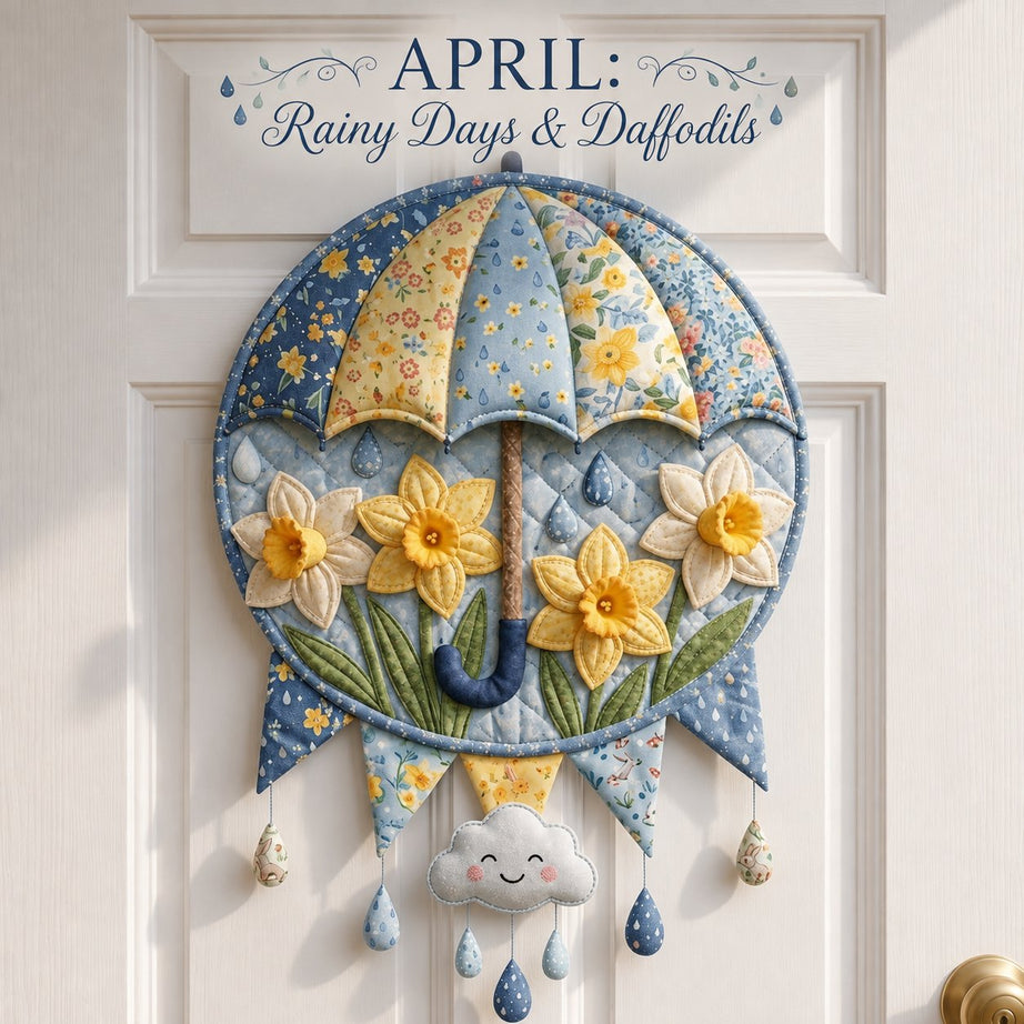 12-Month Themed 3D Quilted Door Hanger Sewing Kit Collection