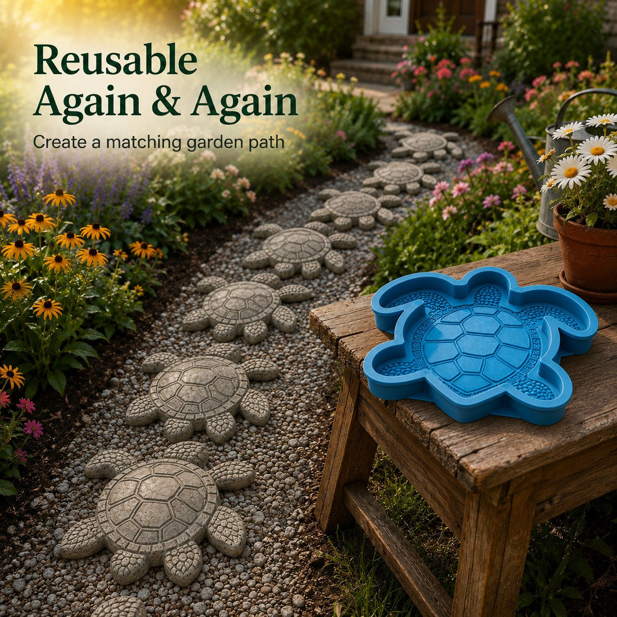 Reusable Ocean Theme Garden Art Mold