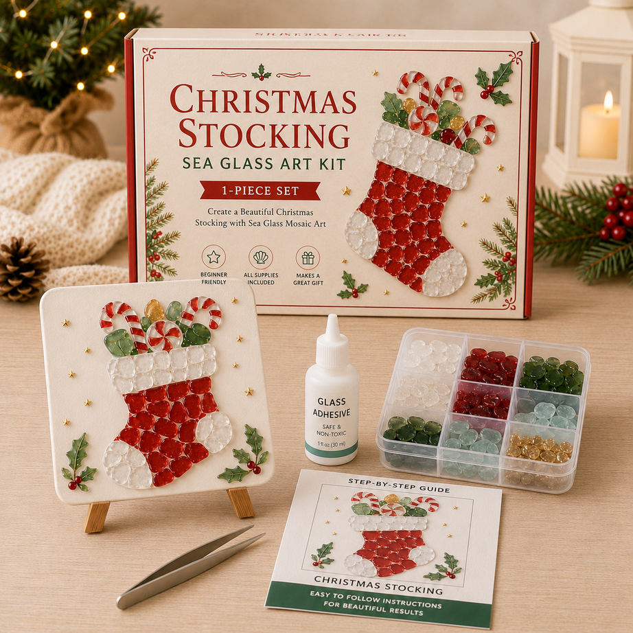 Create Your Own Magical Christmas Sea Glass Art