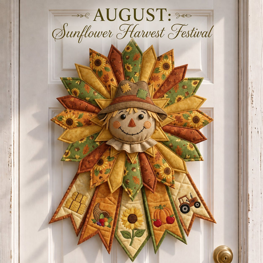 12-Month Themed 3D Quilted Door Hanger Sewing Kit Collection